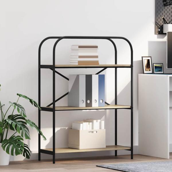 ARDEBO.de - Bücherregal 3 Ebenen 80 x 30 x 109 cm Holzwerkstoff