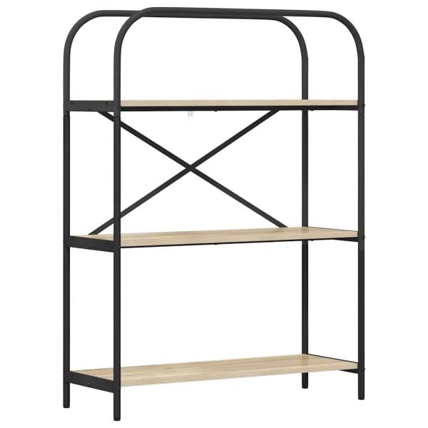 Bücherregal 3 Ebenen 80 x 30 x 109 cm Holzwerkstoff