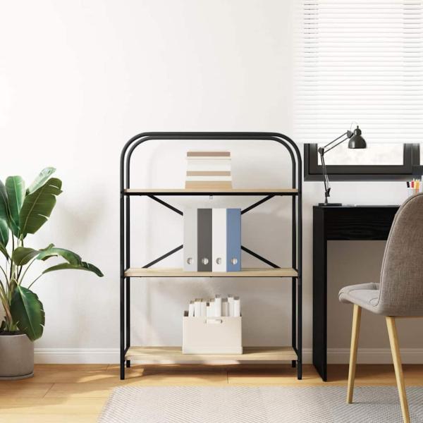 Bücherregal 3 Ebenen 80 x 30 x 109 cm Holzwerkstoff