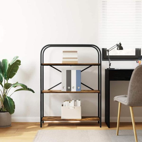 Bücherregal 3 Ebenen 80 x 30 x 109 cm Holzwerkstoff