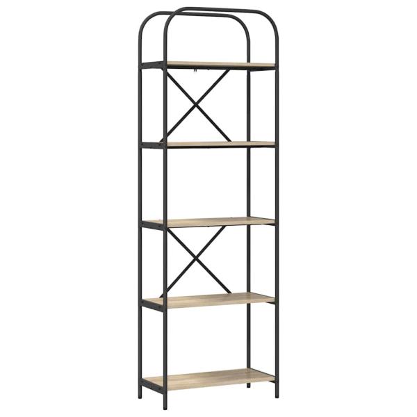 Bücherregal 5 Ebenen 60 x 30 x 183 cm Holzwerkstoff