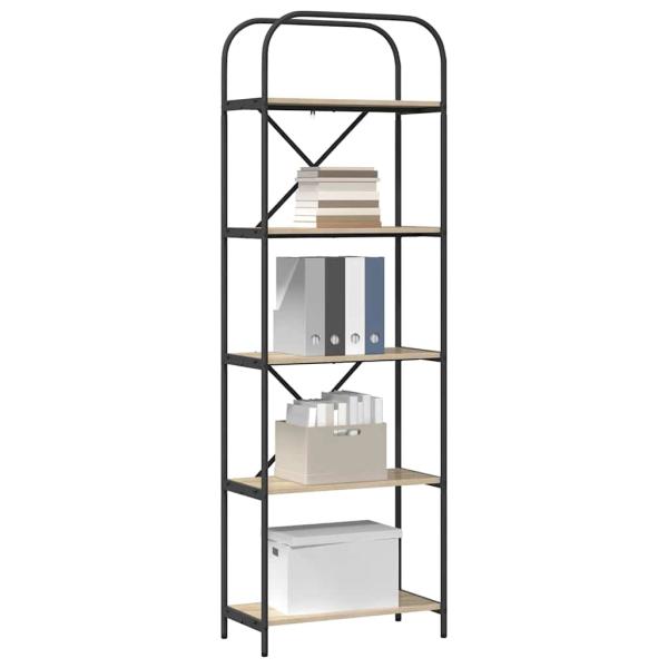 Bücherregal 5 Ebenen 60 x 30 x 183 cm Holzwerkstoff