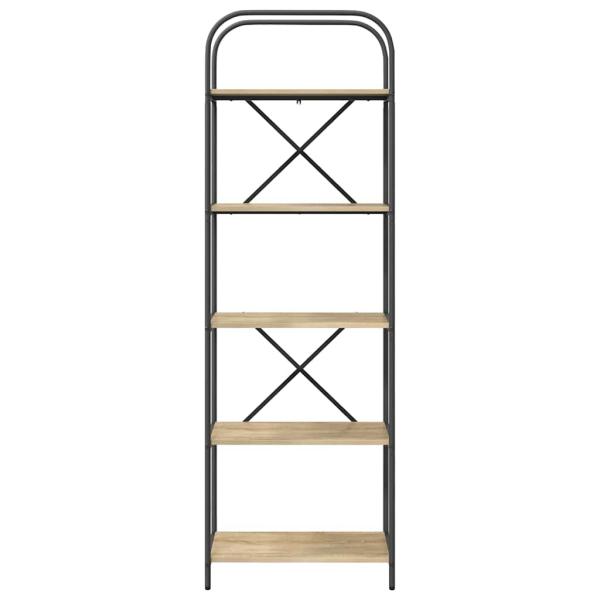 Bücherregal 5 Ebenen 60 x 30 x 183 cm Holzwerkstoff