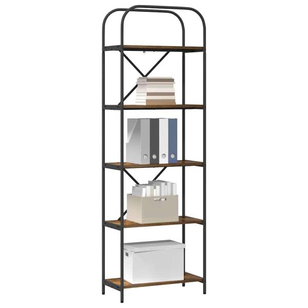 Bücherregal 5 Ebenen 60 x 30 x 183 cm Holzwerkstoff
