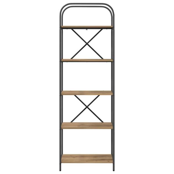 Bücherregal 5 Ebenen 60 x 30 x 183 cm Holzwerkstoff