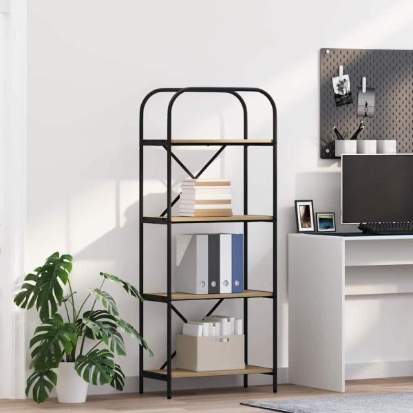 ARDEBO.de - Bücherregal 4 Ebenen 60 x 30 x 146 cm Holzwerkstoff