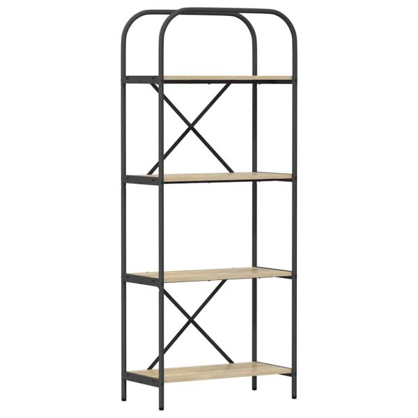 Bücherregal 4 Ebenen 60 x 30 x 146 cm Holzwerkstoff