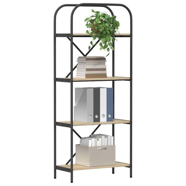 Bücherregal 4 Ebenen 60 x 30 x 146 cm Holzwerkstoff