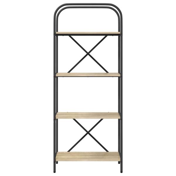 Bücherregal 4 Ebenen 60 x 30 x 146 cm Holzwerkstoff