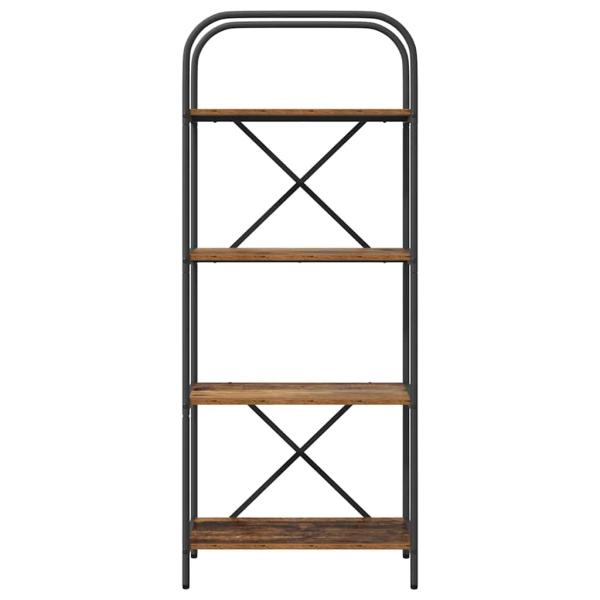 Bücherregal 4 Ebenen 60 x 30 x 146 cm Holzwerkstoff Altholz