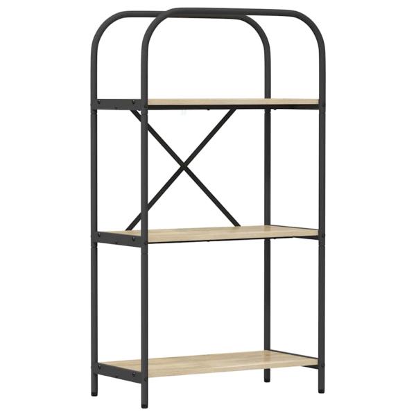 Bücherregal 3 Ebenen 60 x 30 x 109 cm Holzwerkstoff