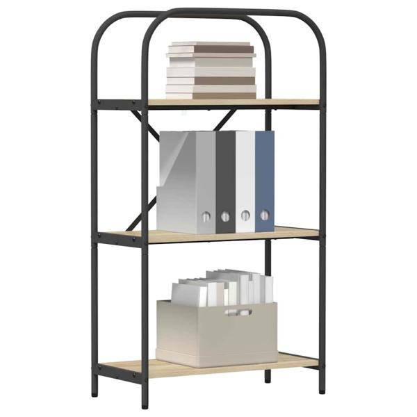 Bücherregal 3 Ebenen 60 x 30 x 109 cm Holzwerkstoff