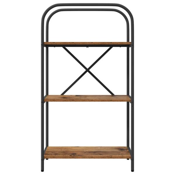 B?cherregal 3 Ebenen 60 x 30 x 109 cm Holzwerkstoff Altholz