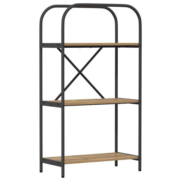 Bücherregal 3 Ebenen 60 x 30 x 109 cm Holzwerkstoff
