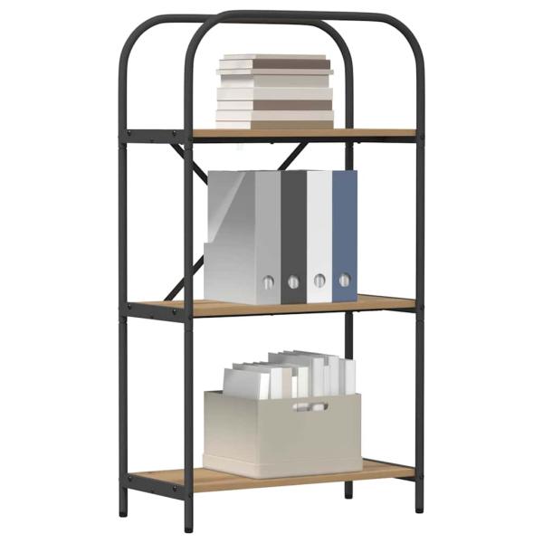 Bücherregal 3 Ebenen 60 x 30 x 109 cm Holzwerkstoff