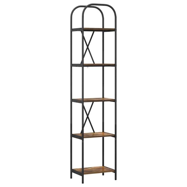 Bücherregal 5 Ebenen 40 x 30 x 183 cm Holzwerkstoff
