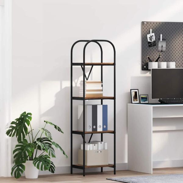ARDEBO.de - Bücherregal 4 Ebenen 40 x 30 x 146 cm Holzwerkstoff