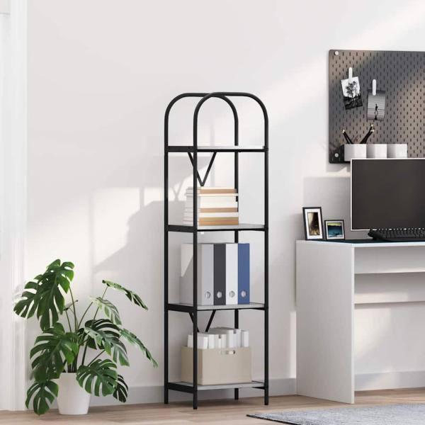 ARDEBO.de - Bücherregal 4 Ebenen 40 x 30 x 146 cm Holzwerkstoff