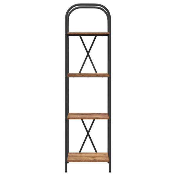 B?cherregal 4 Ebenen 40 x 30 x 146 cm Holzwerkstoff Altholz