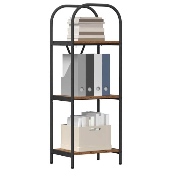 Bücherregal 3 Ebenen 40 x 30 x 109 cm Holzwerkstoff Altholz
