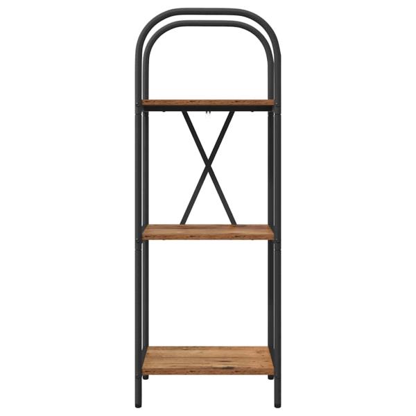 Bücherregal 3 Ebenen 40 x 30 x 109 cm Holzwerkstoff Altholz