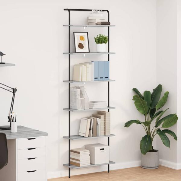 ARDEBO.de - Bücherregal 6 Ebenen 60 x 24 x 203 cm Holzwerkstoff