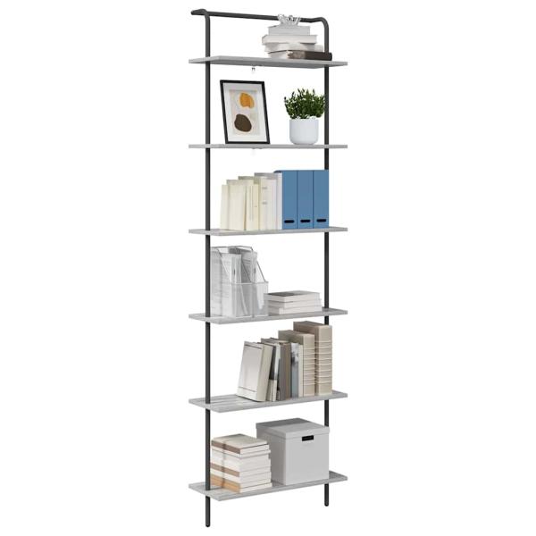 Bücherregal 6 Ebenen 60 x 24 x 203 cm Holzwerkstoff