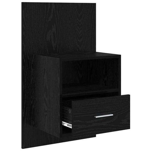 Nachttisch 2 stk. Schwarz Eichen-Optik 50 x 32,5 x 80cm