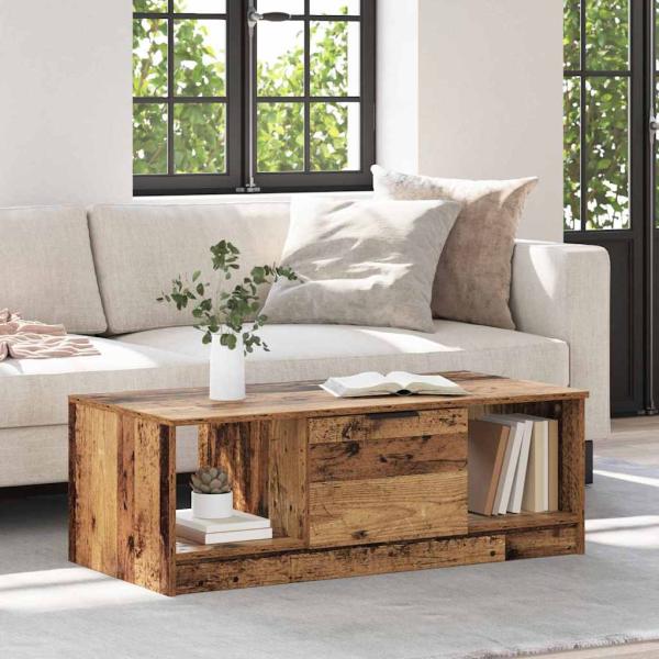 ARDEBO.de - Couchtisch Altholz 102 x 50 x 36cm Holzwerkstoff