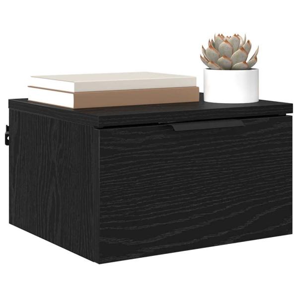 Nachttisch 2 stk. Schwarz Eichen-Optik 34 x 30 x 20 cm