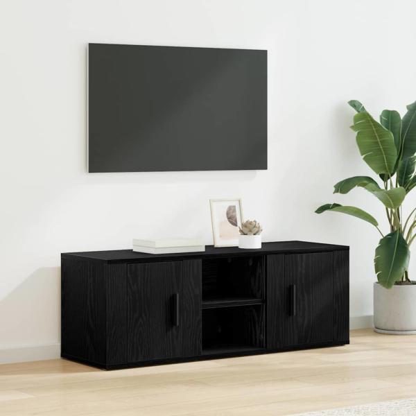 ARDEBO.de - TV-Schränk 100 x 31,5 x 35 cm Schwarz Eichen-Optik
