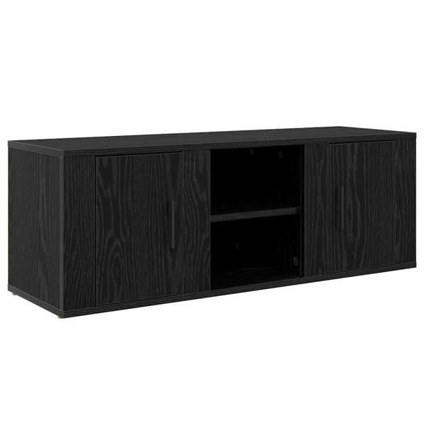 TV-Schränk 100 x 31,5 x 35 cm Schwarz Eichen-Optik