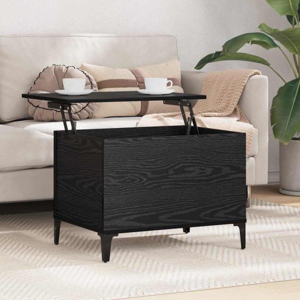 Couchtisch Schwarz Eichen-Optik 60 x 44,5 x 45 cm Holzwerkstoff