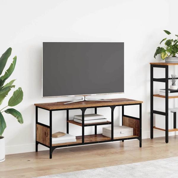 ARDEBO.de - TV-Schränk Altholz 100 x 35 x 45 cm Verbundholz und Eisen