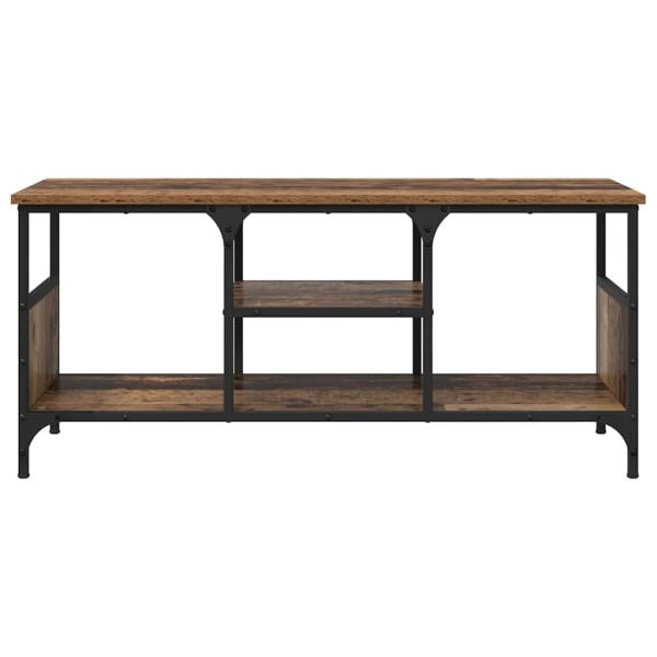 TV-Schränk Altholz 100 x 35 x 45 cm Verbundholz und Eisen
