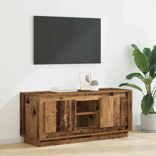 ARDEBO.de - TV-Schränk 102 x 35 x 45 cm Altholz Holzwerkstoff