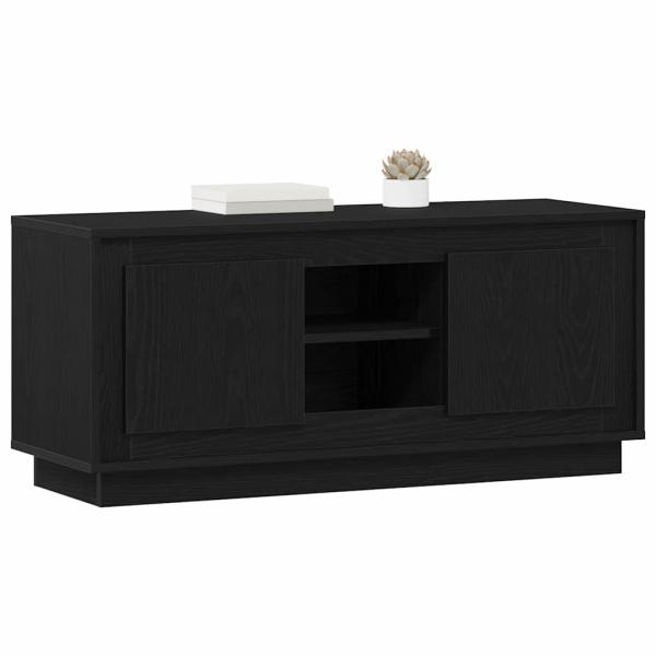 TV-Schränk 102 x 35 x 45 cm Schwarz Eichen-Optik Holzwerkstoff
