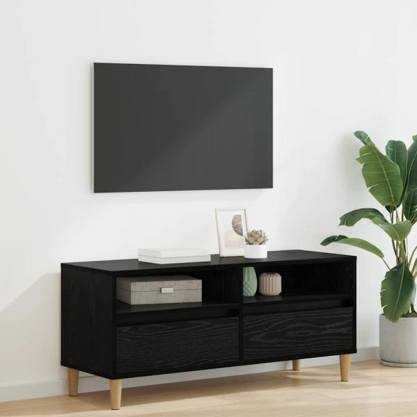 ARDEBO.de - TV-Schränk 100 x 34,5 x 44,5 cm Schwarz Eichen-Optik