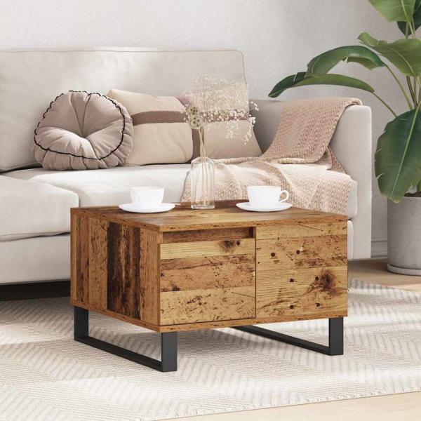 ARDEBO.de - Couchtisch Altholz 55 x 55 x 36,5 cm Holzwerkstoff