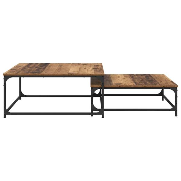 Couchtisch 2 stk. Altholz 80 x 80 x 35 cm Holzwerkstoff