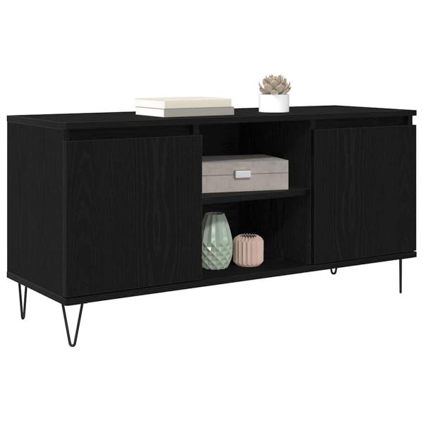 TV-Schränk 104 x 35 x 50 cm Schwarz Eichen-Optik Holzwerkstoff