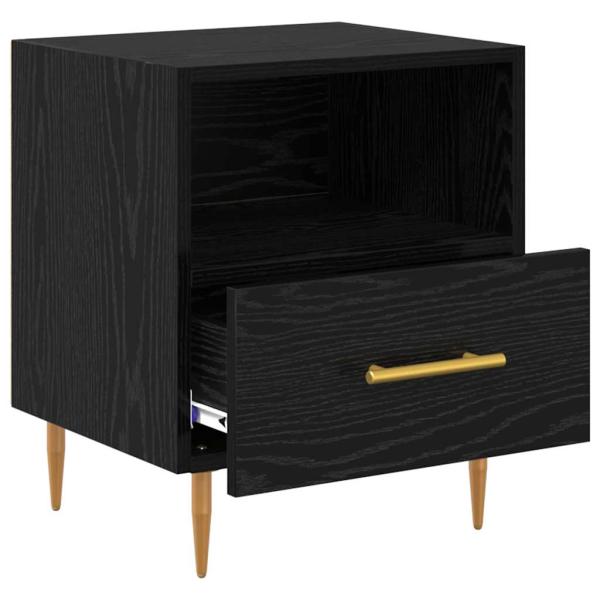 Nachttisch Schwarz 40 x 35 x 47,5 cm Holzwerkstoff