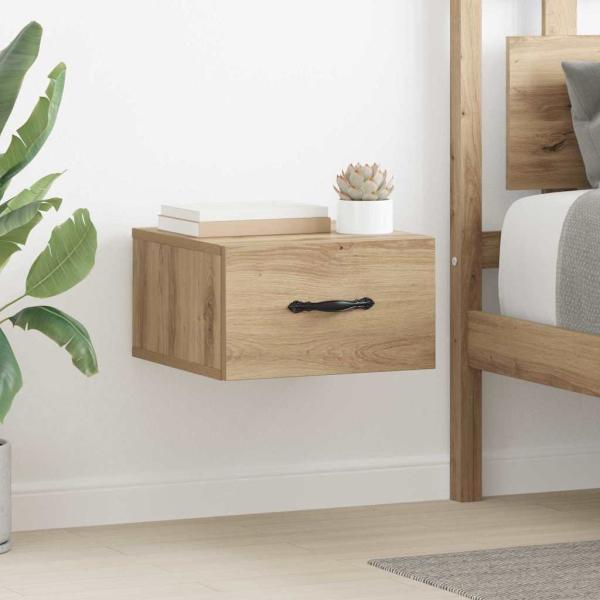 ARDEBO.de - Nachttisch 2 stk. Artisan-Eiche 35 x 35 x 20 cm Holzwerkstoff