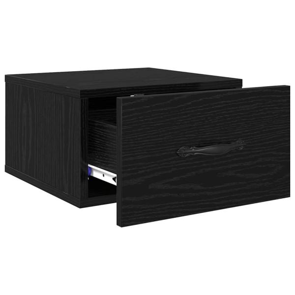 Nachttisch 2 stk. Schwarz Eichen-Optik 35 x 35 x 20 cm