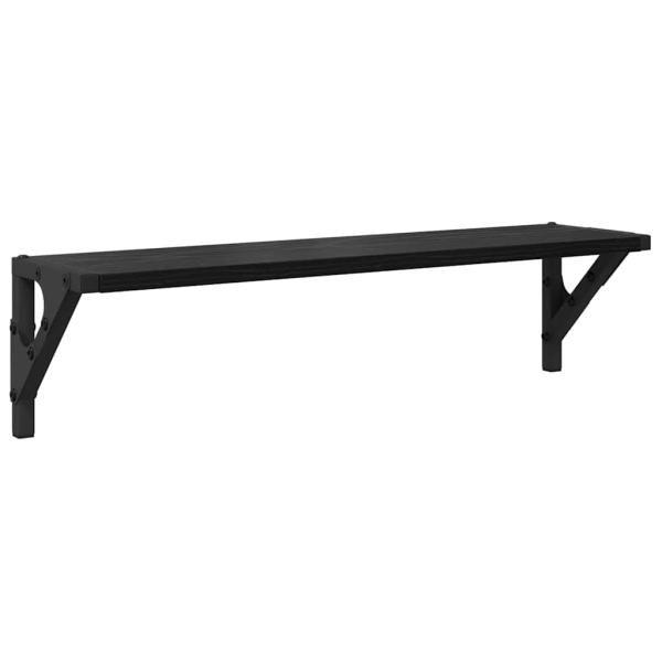 Wandregale 2 stk. Schwarz Eichen-Optik 60 x 15 x 15,5 cm