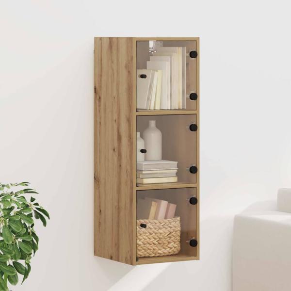 ARDEBO.de - Wandschrank 35 x 37 x 102 cm Holzwerkstoff Artisan-Eiche