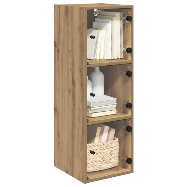 Wandschrank 35 x 37 x 102 cm Holzwerkstoff Artisan-Eiche