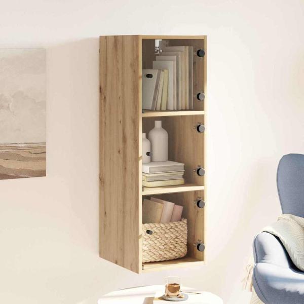 Wandschrank 35 x 37 x 102 cm Holzwerkstoff Artisan-Eiche