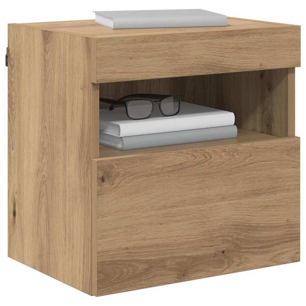 TV-Wandregale 2 stk. Artisan-Eiche Holzwerkstoff
