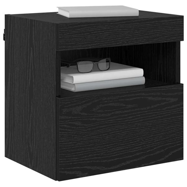 TV-Wandschrank 40 x 30 x 40 cm Schwarz Eichen-Optik